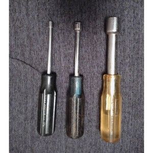 Lot of 3 Nut Driver PROTO PROFESSIONAL TOOLS 3/16" 5/8" 3/8" Plastic SAE